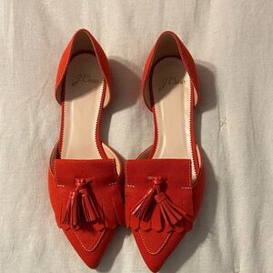 J. Crew Red Tassel Loafers